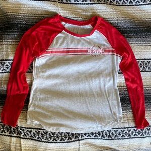 Girls red and gray long sleeve